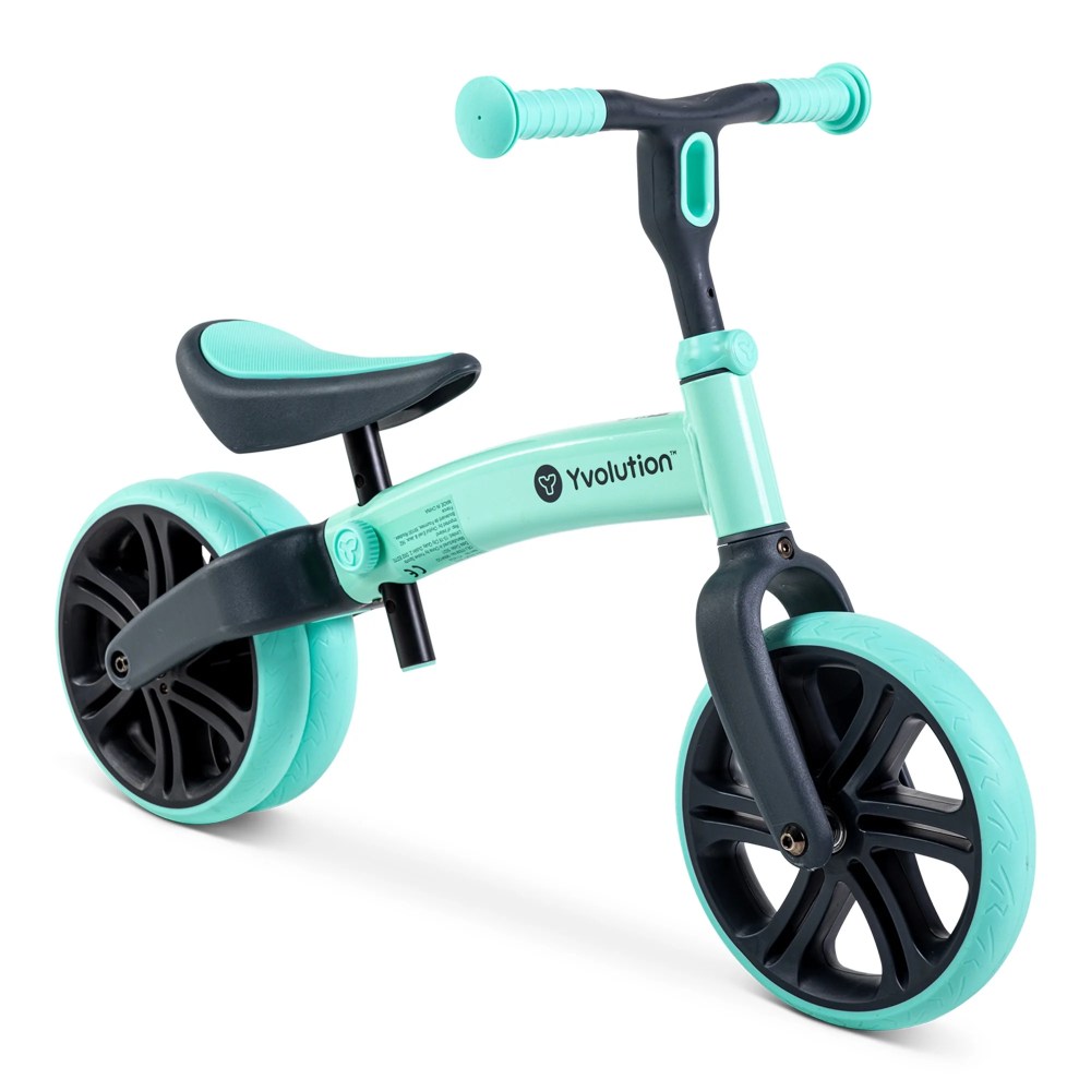 Yvolution Toddler Balance Bike 9" Wheel (Green) Boys and Girls, 18 Months to 3 Years Old