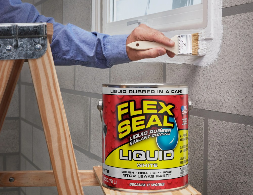 Flex Seal Liquid Rubber Sealant Coating, 1 Gallon, White - Image 2
