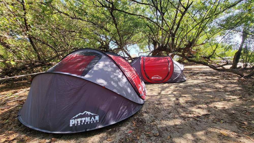 Pittman Outdoors 2 Person Instant Camp Tent, Auto Setup Pop Up Tent, Waterproof with Large Mesh Windows - Image 7