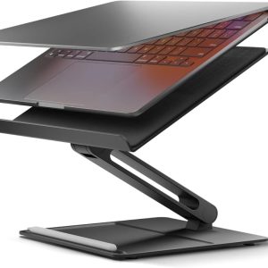 Native Union Desk Laptop Stand-Height Adjustable Ergonomic Computer Stand-up to 5kg (Black)