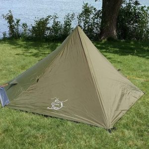 River Country Products One Person Trekking Pole Tent,  Ultralight Backpacking Tent - Green