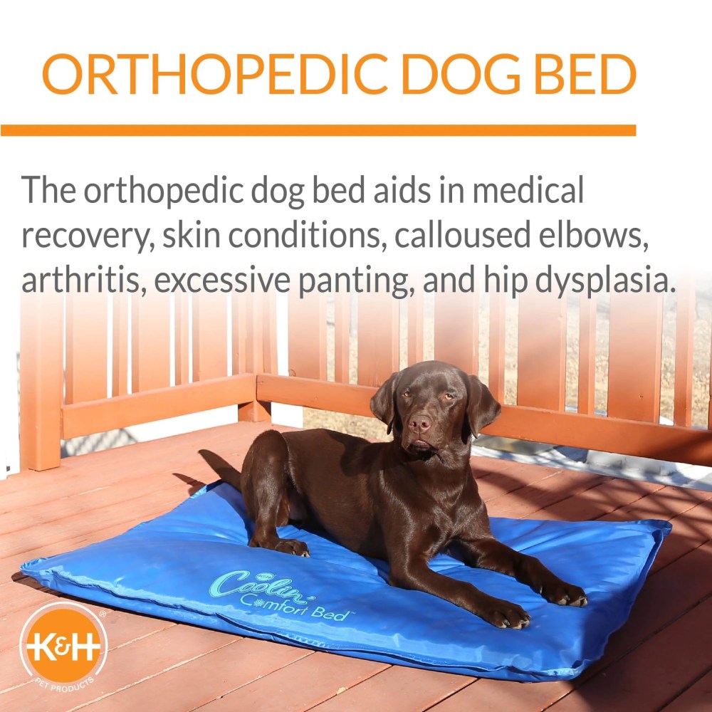 K&H Pet Products Coolin' Comfort Bed Blue Large 32 X 44 Inches - Image 6
