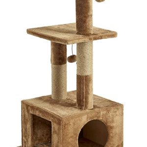 Two by Two Willow 43.7-inch Cat Tree, Cat Tower, Scratching Post, Perch & Playground
