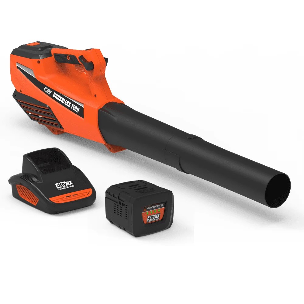 Yard Force 40V Cordless Leaf Blower,550 CFM,120 MPH,Brushless Motor,Turbo Boost,Lightweight Design
