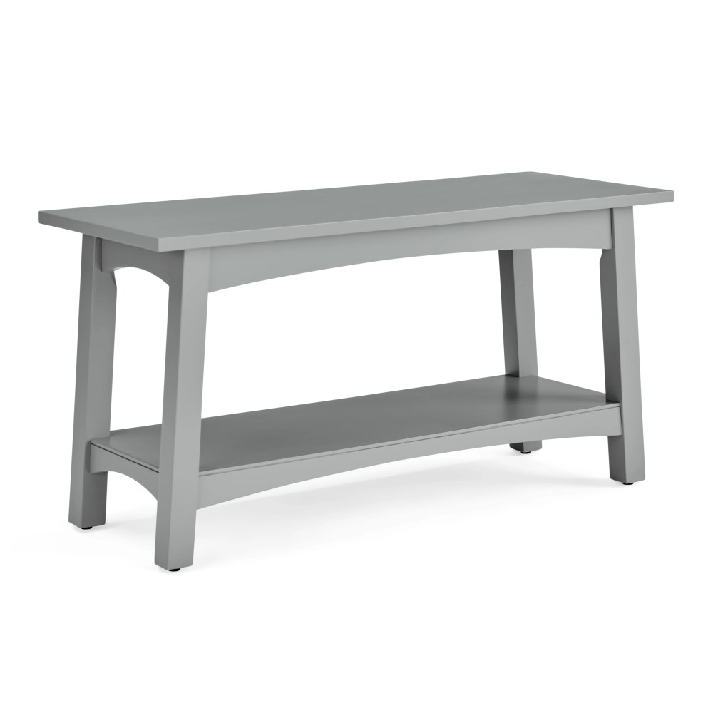 Alaterre Furniture Craftsbury 36 in. Sturdy Pine Wood Entryway Bench,Open Design Accent Furniture,Gray - Image 4