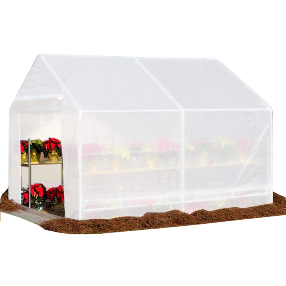 King Canopy Greenhouse 10" x 10" , 1 3/8 in. Steel Frame, 6-Leg, Opaque White Solarig Ripstop Fabric