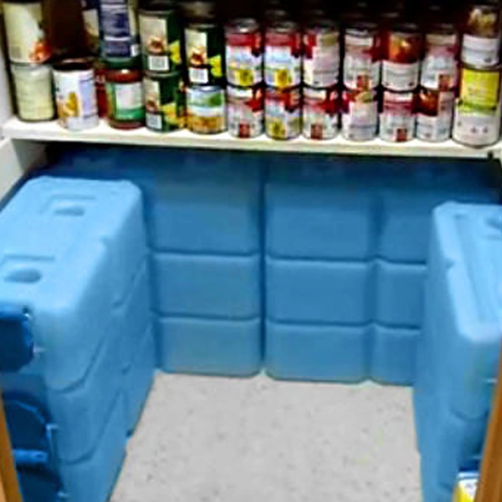WaterBrick Stackable 3.5 Gallon Blue Water & Food Storage Container - 6 Pack - Image 2