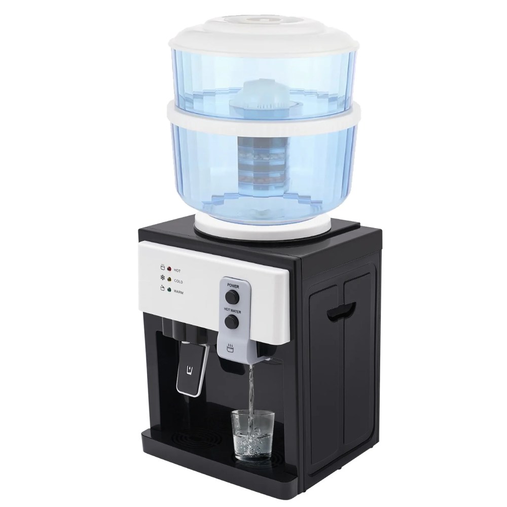 5 Gallon Top Loading Water Cooler Dispenser Countertop HotCold Drinking Machine
