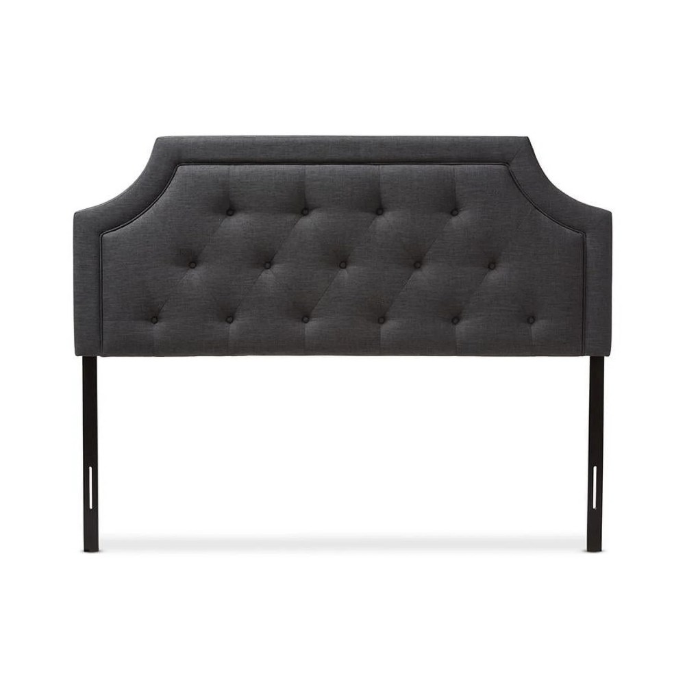 Baxton Studio Mars Modern and Contemporary Dark Grey Fabric Full Size Headboard - Image 6