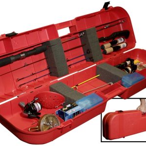 MTM Ice Fishing Rod Box, Holds 8 Plus Accessories, Red, IFB30