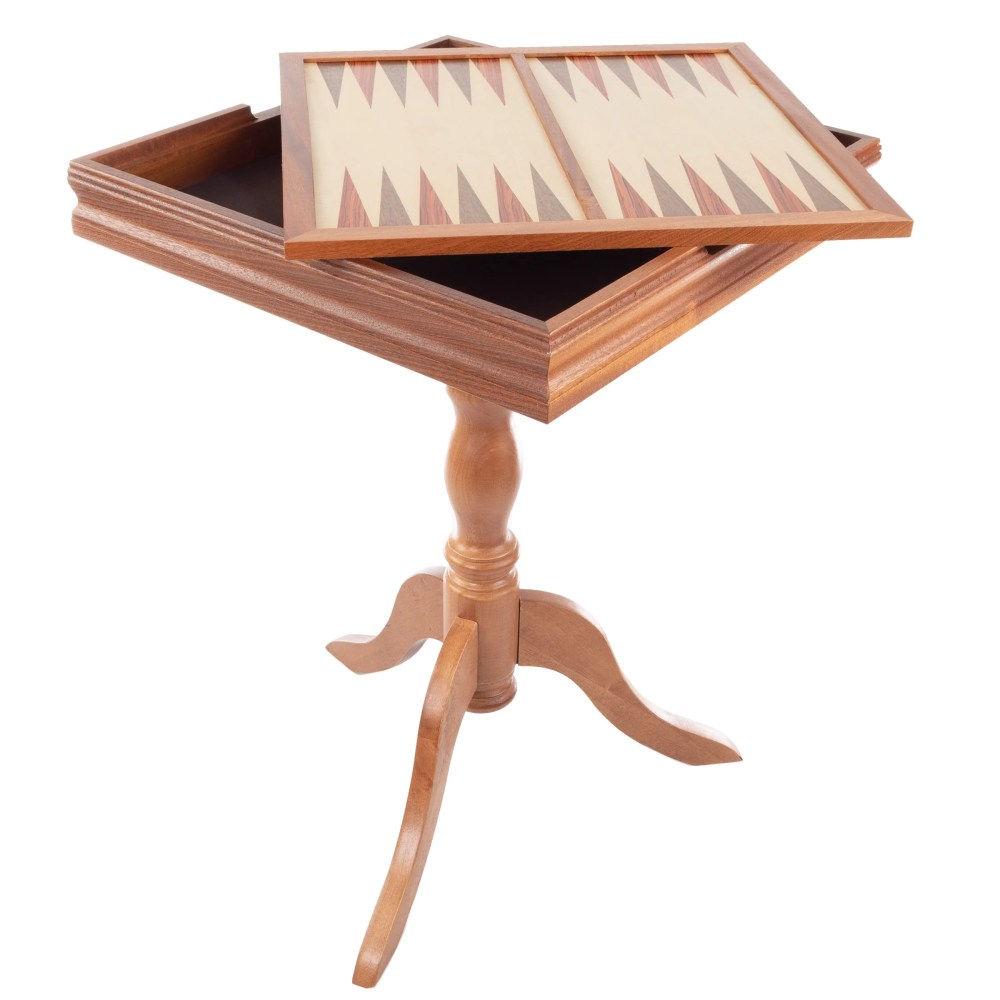 3-in-1 Reversible Game Table with Chess and Backgammon Set - Image 2