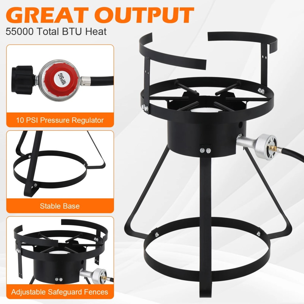 Ktaxon Propane Outdoor Fryer Aluminum Frying/Boiling Turkey Fryer Pot 30QT - Image 9