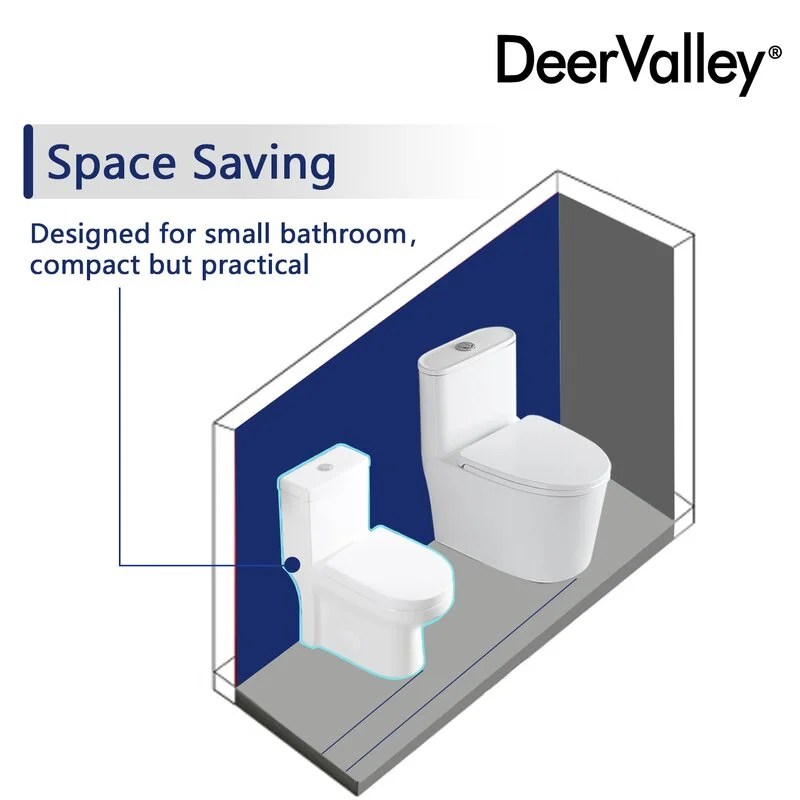 DeerValley Liberty DV-1F52812 Dual-Flush Elongated One-Piece Toilet (Seat Included) - Image 15