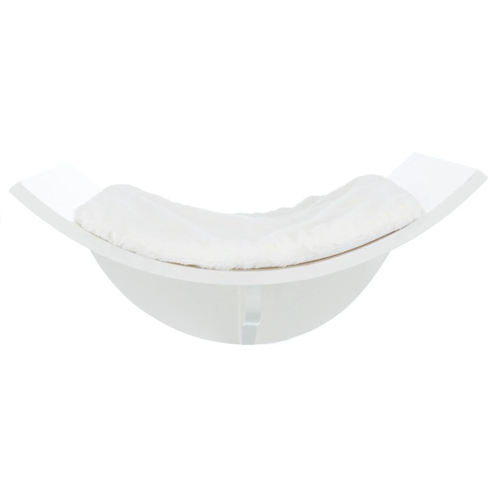 TRIXIE Lorena Space Saving Wall Mounted Cat Perch with Soft Cushion, White