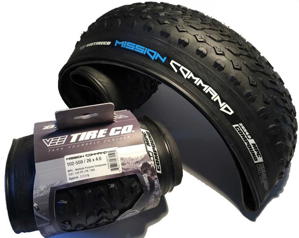 2 Vee Rubber 264.0 Mission Command Pair of Fat Tires Folding Bead Multi Purpose