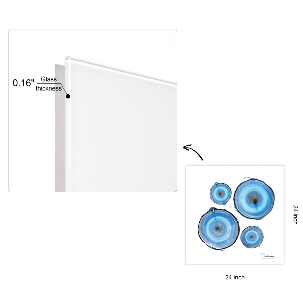 Empire Art Direct Mineral Rings II Frameless Free Floating Tempered Glass Panel Graphic Wall Art, 24" x 24" x 0.2", Ready to Hang - Image 3