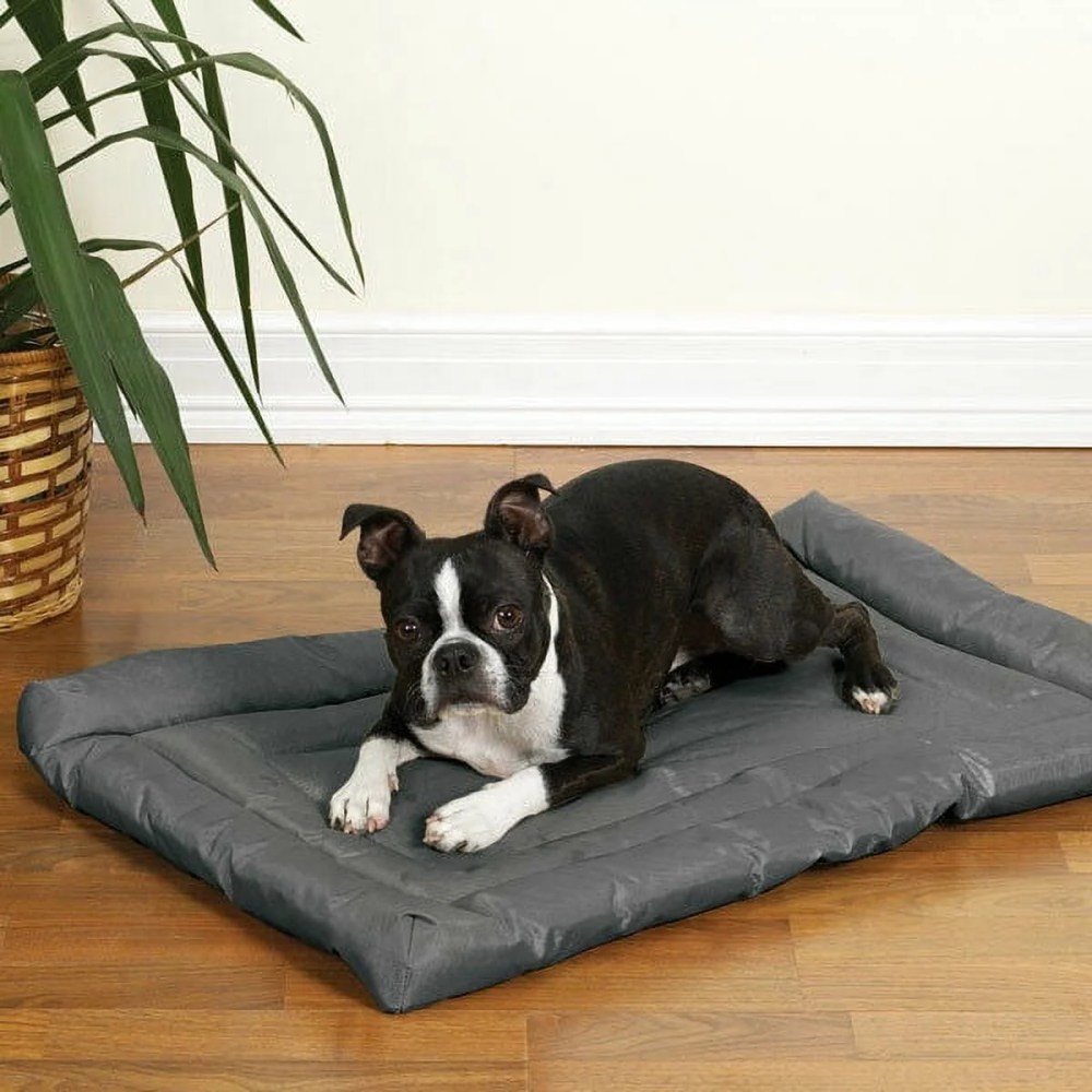 Charcoal Dog Beds Water Resistant Nylon Crate Mat Indoor Outdoor Use Pick Size (Medium/Large - 36" x 23")