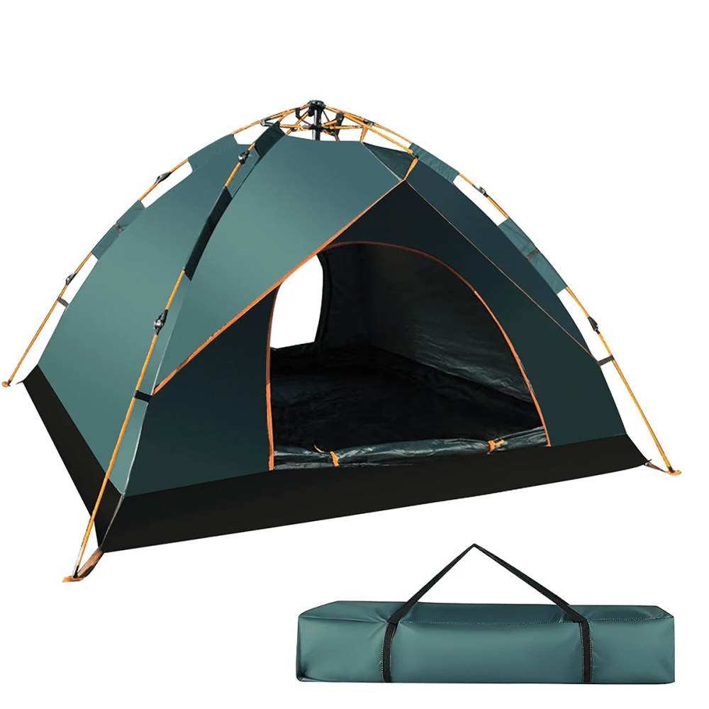 3-4 Person Automatic Pop Up Tent for Camping, Portable Instant Tent, Camping Gear Rainproof Camping Tent with Carrying Bag, Lightweight Outdoor Tent, for Camping, Hiking, Beach or Mountaineering
