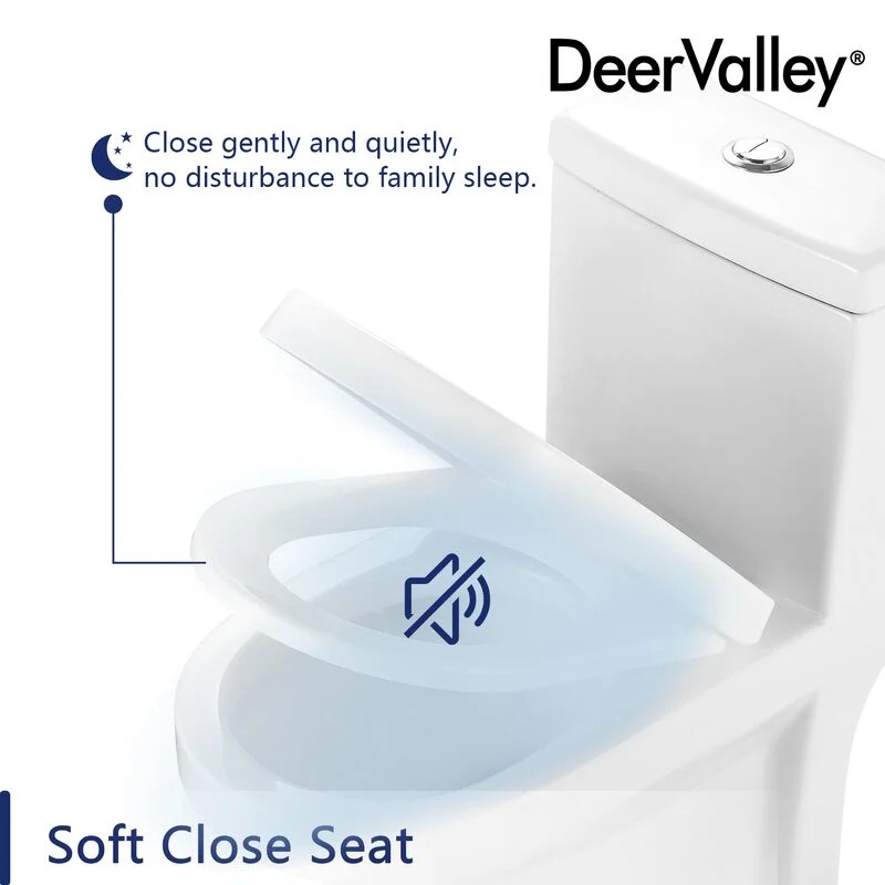 DeerValley Liberty DV-1F52812 Dual-Flush Elongated One-Piece Toilet (Seat Included) - Image 2