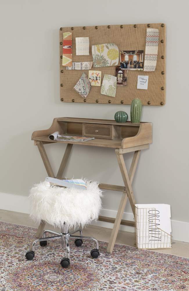 Linon Coy Folding Desk,34.25" Tall,Rustic Brown Finish - Image 17