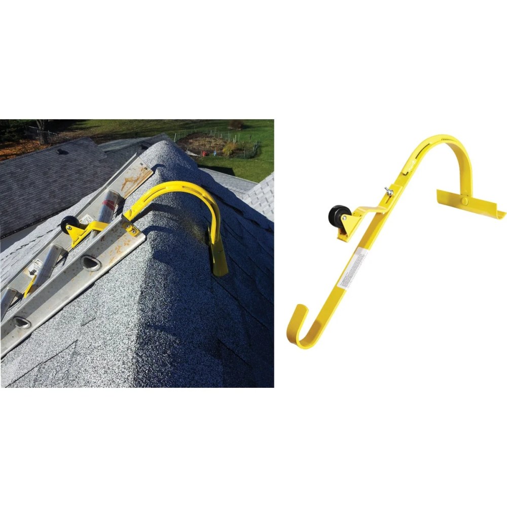 Acro Building Systems Adjustable Acro Roof Ridge Ladder Hook With Wheel,Metal,Multicolor