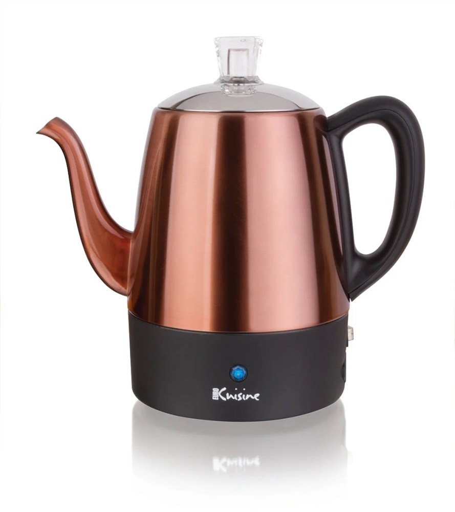 Euro Cuisine Copper 4 Cup Coffee Percolators - Image 3