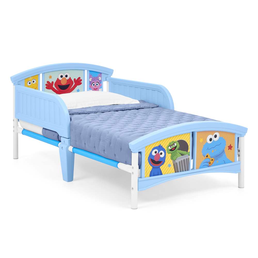 Delta Children Sesame Street Elmo Plastic Toddler Bed, Red and Blue