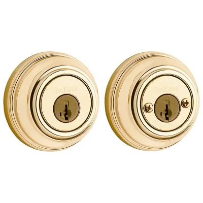 Kwikset 985 Double Cylinder Deadbolt in Polished Brass