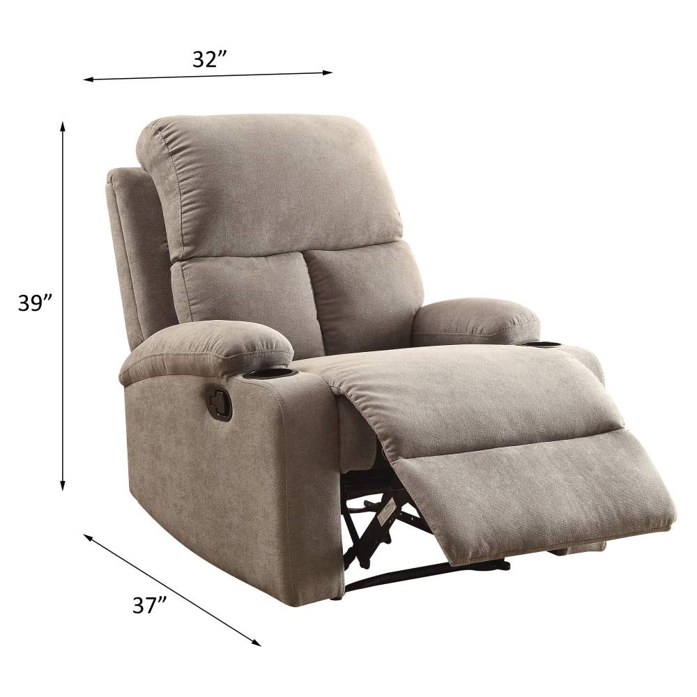 ACME Rosia Upholstery Motion Recliner in Gray - Image 2