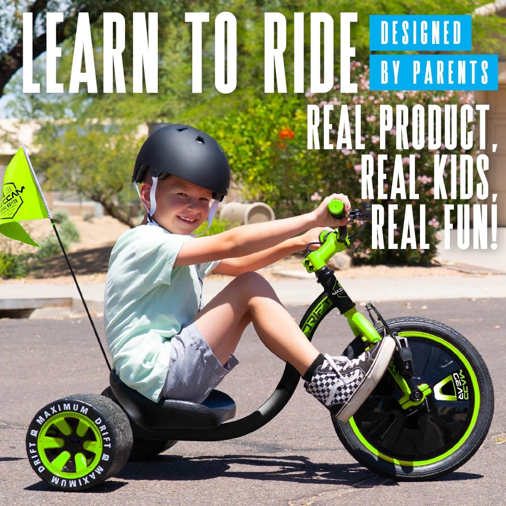 Drift Trike for Kids Ages 5 with Adjustable Seat and 16" Front Wheel-Madd Gear - Image 3