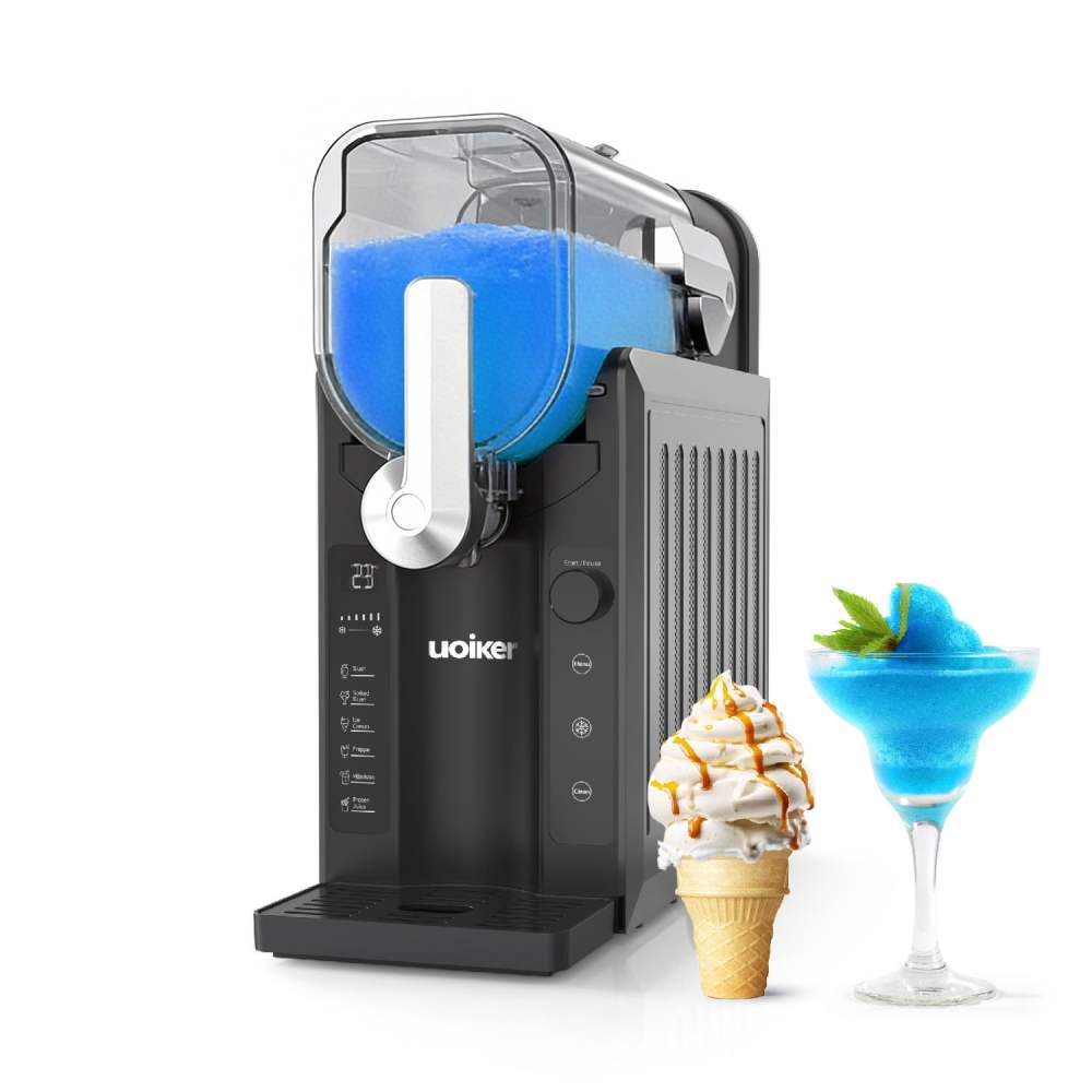 88 oz. Black Slushy Machine Frozen Drink Maker with Touch Screen,6 Preset Programs,Self-Cleaning,No Ice Required