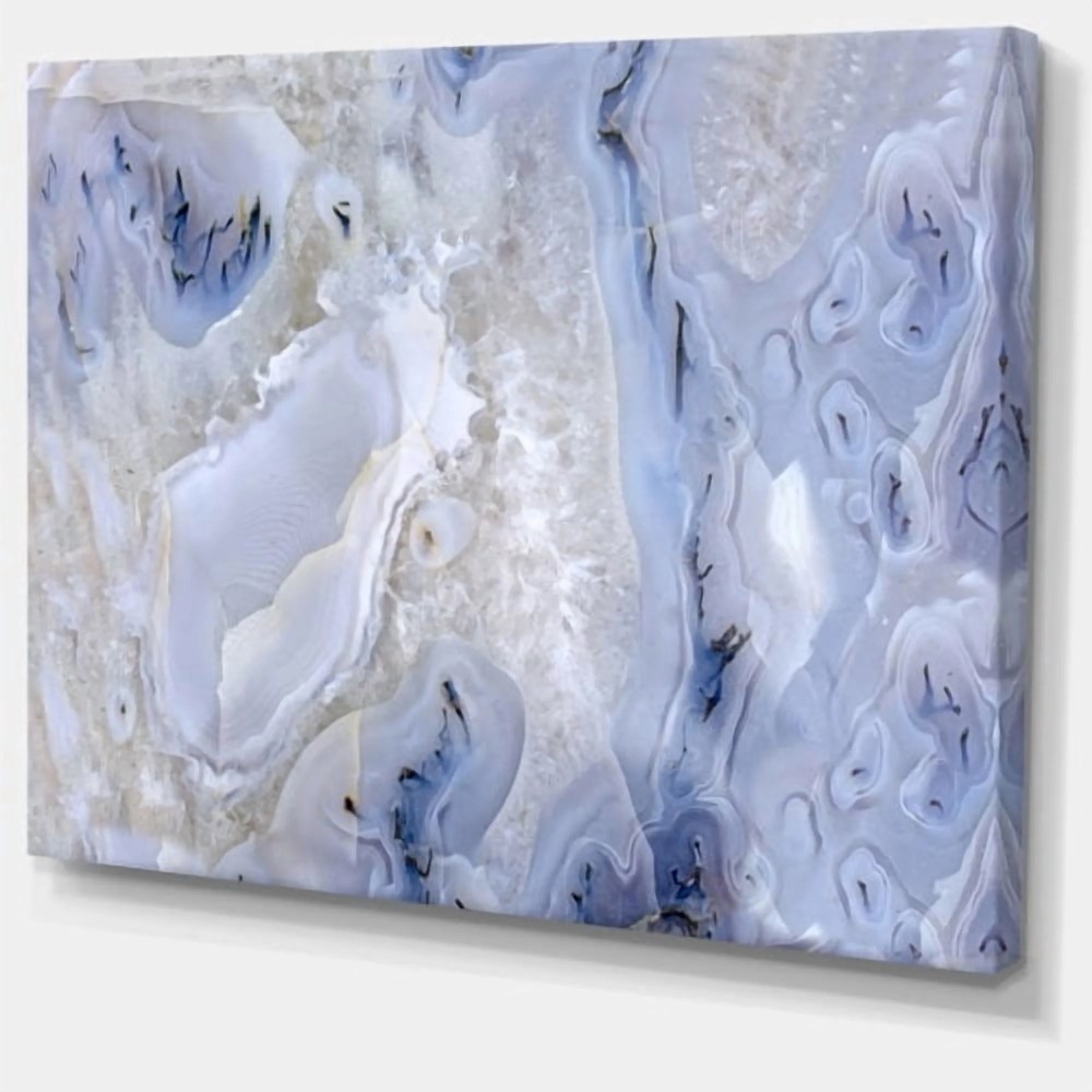 Designart 'Agate Stone Background ' Abstract Canvas Wall Art Print - Image 3