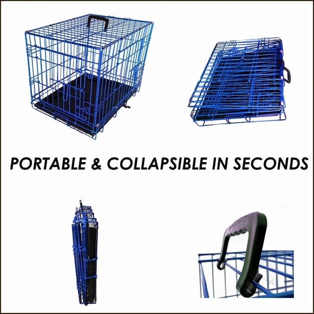 Pet Expressions Blue 24 Inch Colored Metal Wire Dog Crate - Available in Various Sizes and Colors - Image 8