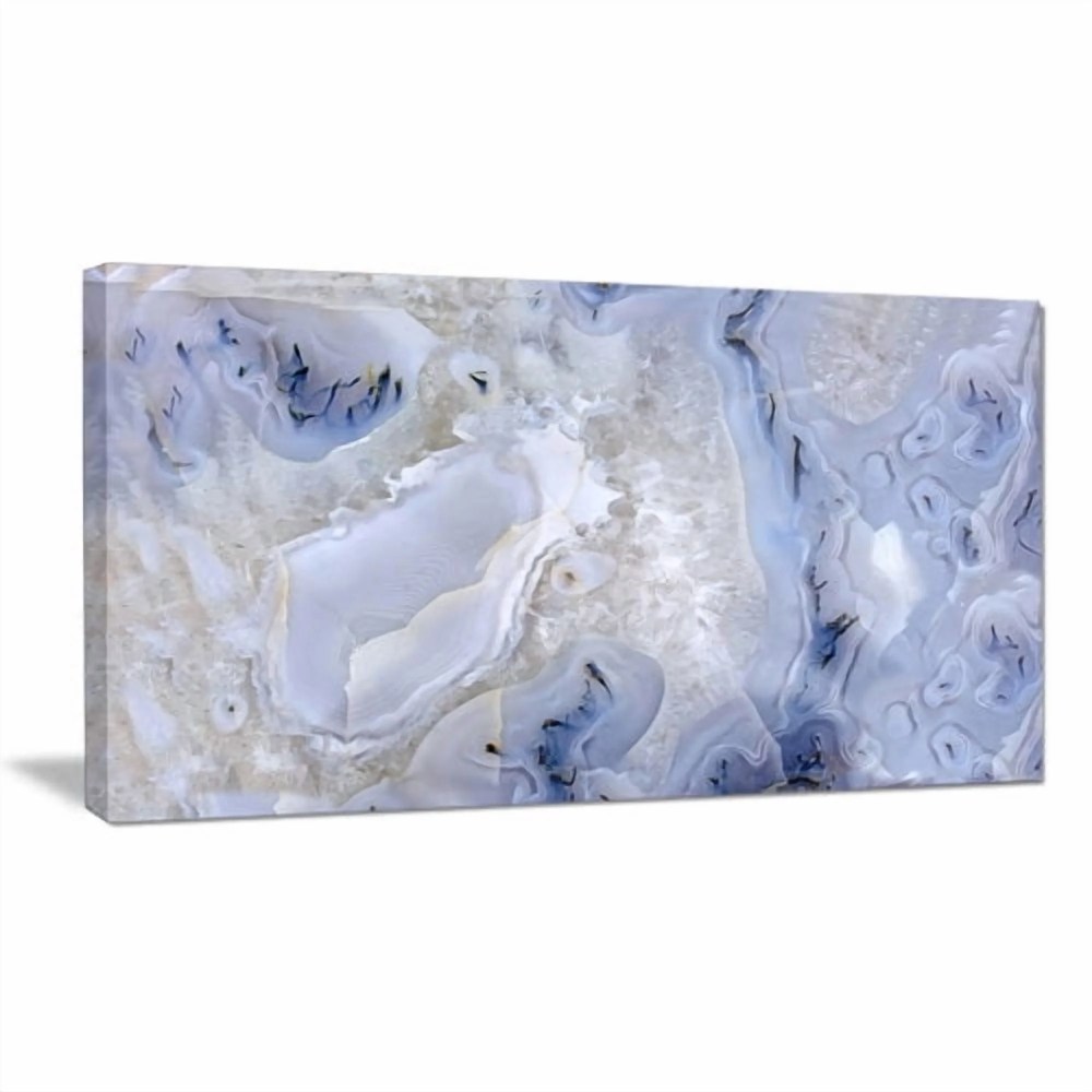 Designart 'Agate Stone Background ' Abstract Canvas Wall Art Print