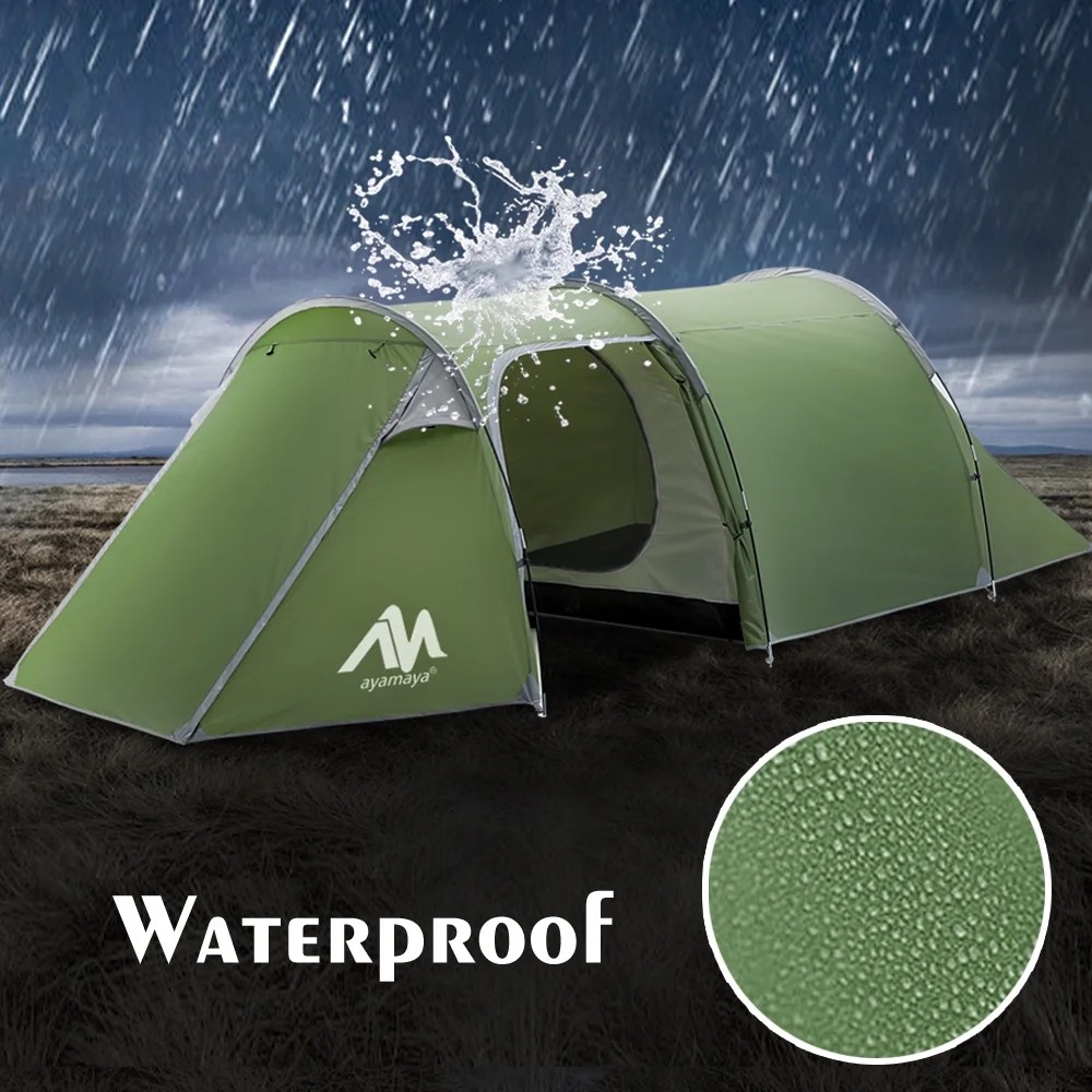 4/5 Person Family Tunnel Tent for Camping, iClover 2 Room Ultralight Backpacking Tent with Front Vestibule, Waterproof Double Layer Classic 4 Season Tents, Easy Setup for Outdoor Sports - Image 6