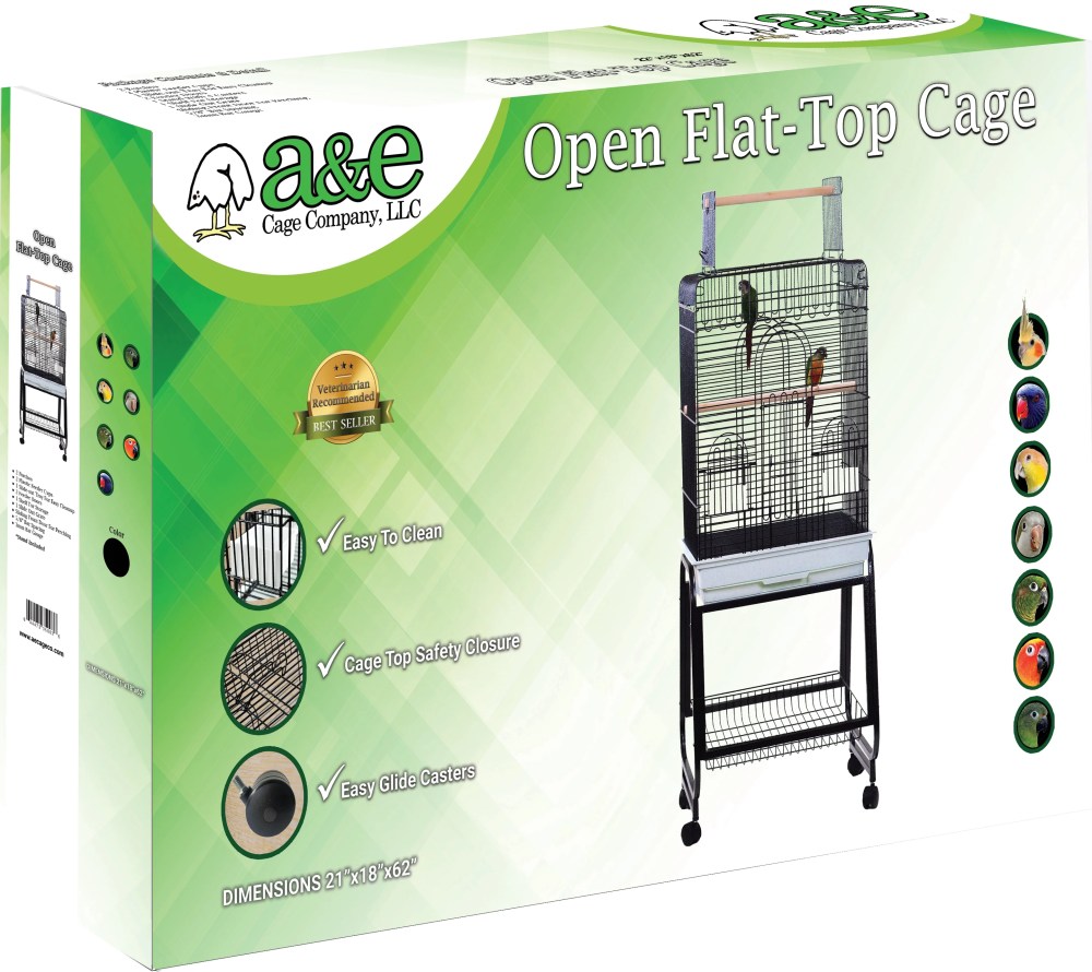 A and E Cage Co. 22"x18" Play Top Cage - Black - Image 4