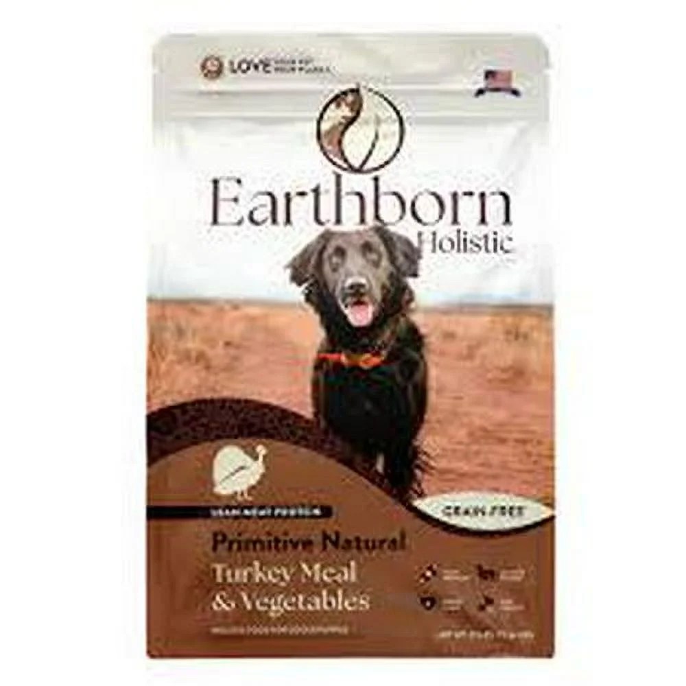Earthborn Holistic Primitive Natural Turkey Meal and Vegetables Grain Free Dry Dog Food 12.5 lb