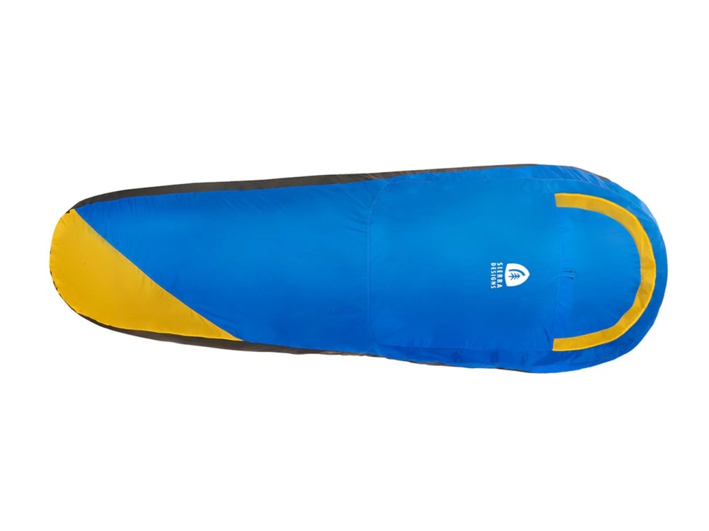 Sierra Designs Backcountry Bivy Sleeping Bag, Blue/Yellow, Regular