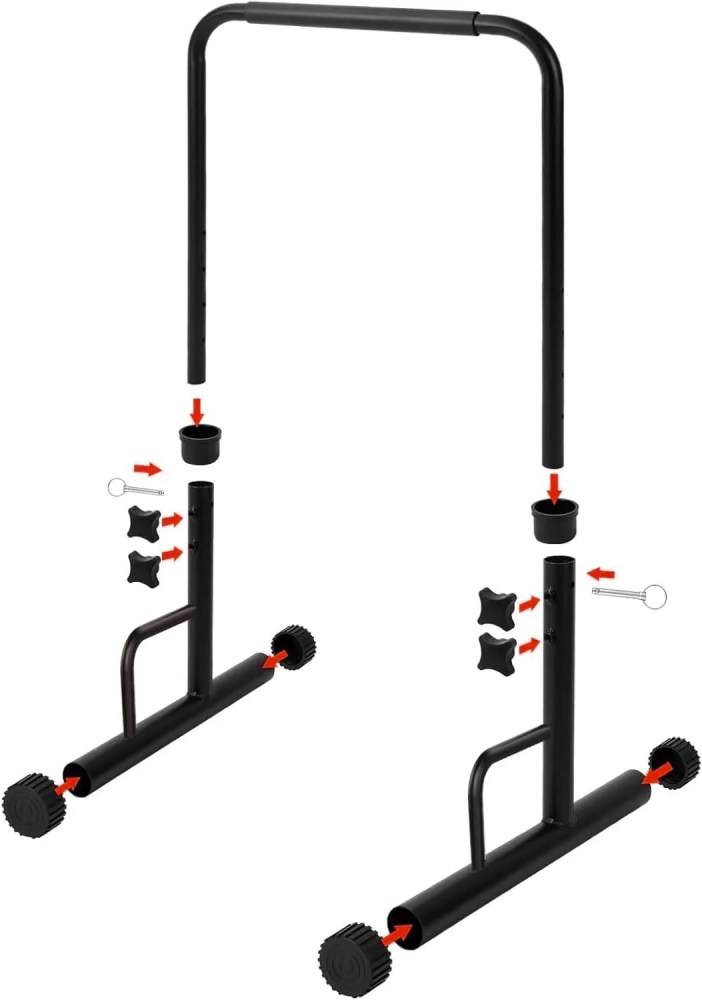 Walking Pad Handle Bar Only 27" Wide, 39.37" Height, Non-Slip Base, Tool-Free Parallettes Handrail - Image 6