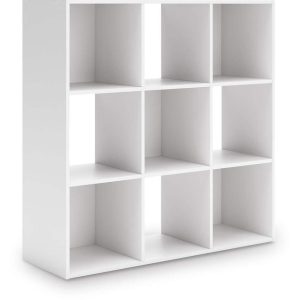 Signature Design by Ashley Onita 9 Cube Storage Organizer with White Finish