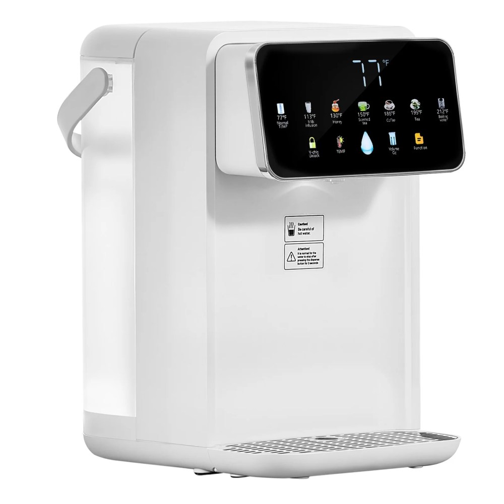 KFFKFF Countertop Instant Hot Water Dispenser with Adjustable Temperatures & Volumes,118oz Detachable Tank,Rapid Heating,Touchscreen Control,and Child Safety Lock for Home Use