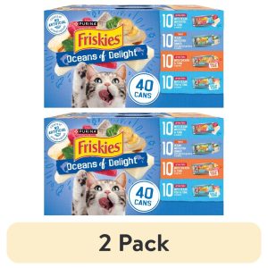 (2 pack) Purina Friskies Ocean Of Delight Gravy Variety Pack, Wet Cat Food, 5.5 oz Cans
