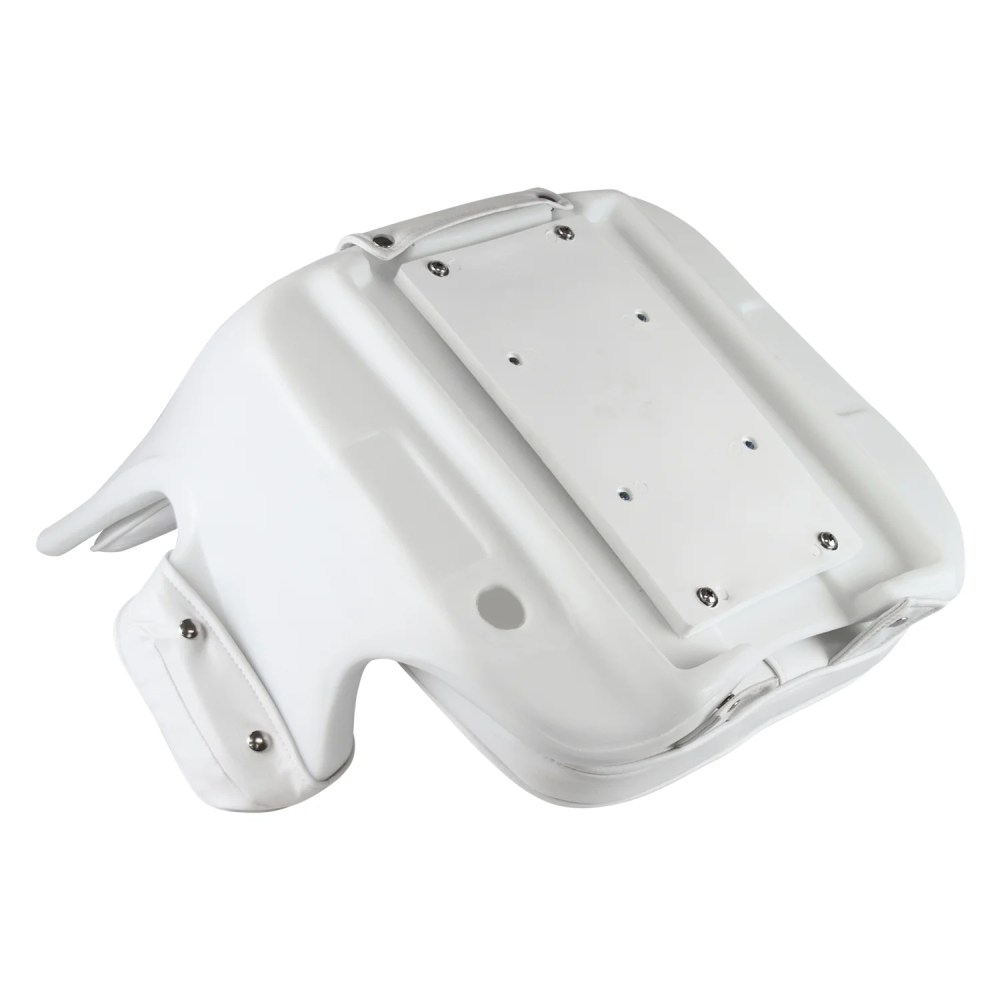 Wise 8WD1007-6-710 Captain's Chair White Adjustable Pedestal and Seat Slide - Image 10