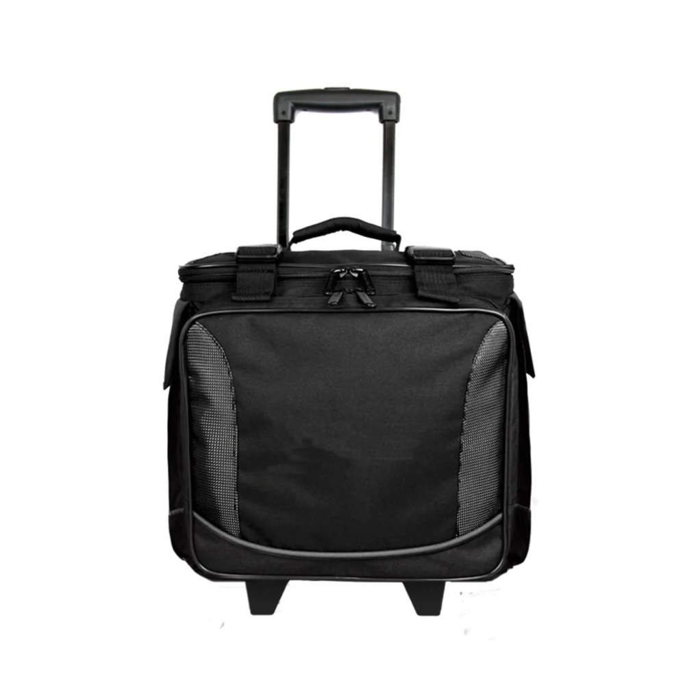 2 in 1 Red White Wine Bottle Rolling Storage Heavy Duty Organizer and 60 Cans Packs Beverage Insulated Cooler Case Wheels