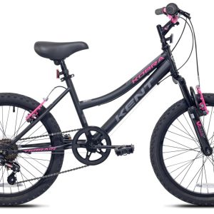 20" Kent Kobra Mountain Bicycle, Fits Rider 4'2" - 5", Black/Pink, Child, Unisex