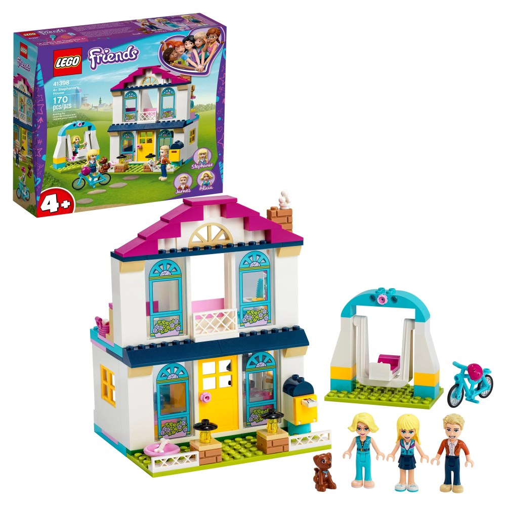 LEGO Friends 4 Stephanie's House 41398 Building Toy with Miniature Bike and Mini Toy Dog Figure (170 Pieces)