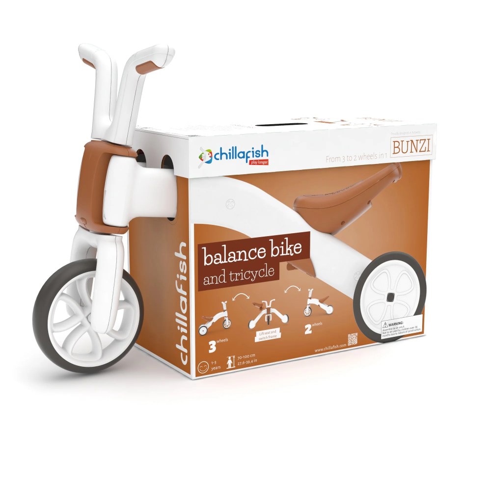 Chillafish Bunzi Gradual Balance Bike and Tricycle, 6 inches, 2-in-1 Ride on Toy for 1-3 Years Old, Silent Non-Marking Wheels, Camel - Image 7