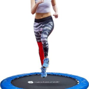 New Bounce Mini Trampoline for Kids and Adults,  Foldable Indoor Trampoline Fitness Rebounder,  Sturdy Trampoline Holds 150" 220 lbs