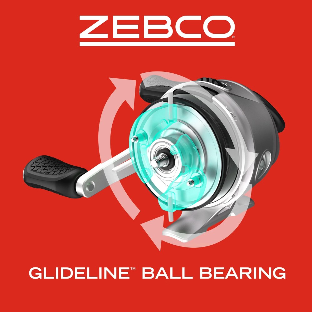 Zebco 33 Platinum Spincast Reel and Fishing Rod Combo, 6-Foot 2-Piece Rod, Size 30 Reel, Silver - Image 3
