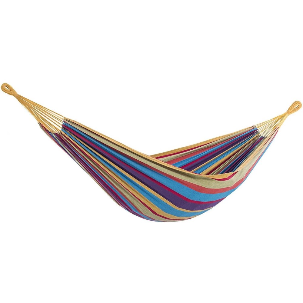 Vivere Brazilian Style Single Cotton Hammock in Tropical